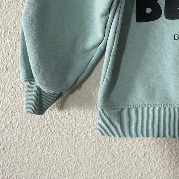 Zara Slogan Sweatshirt Girls Kids 9-10Y Green ‘Be Yourself’ Graphic Sweater - Picture 6 of 10